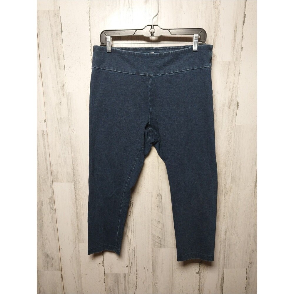 J. Jill Pure Jill Indigo Knit Cropped Leggings Size Medium